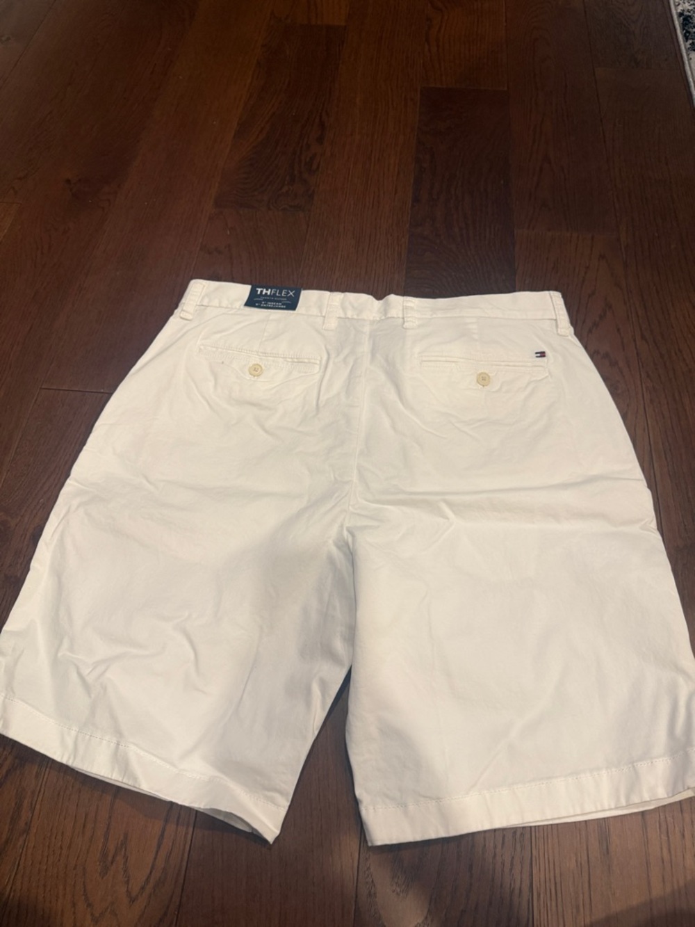 Men's Stretch Chino Shorts - White - Picture 3 of 5